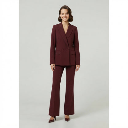 Tailleur donna doppio petto pantalone a zampa 04503/Z - ELENA CASALI