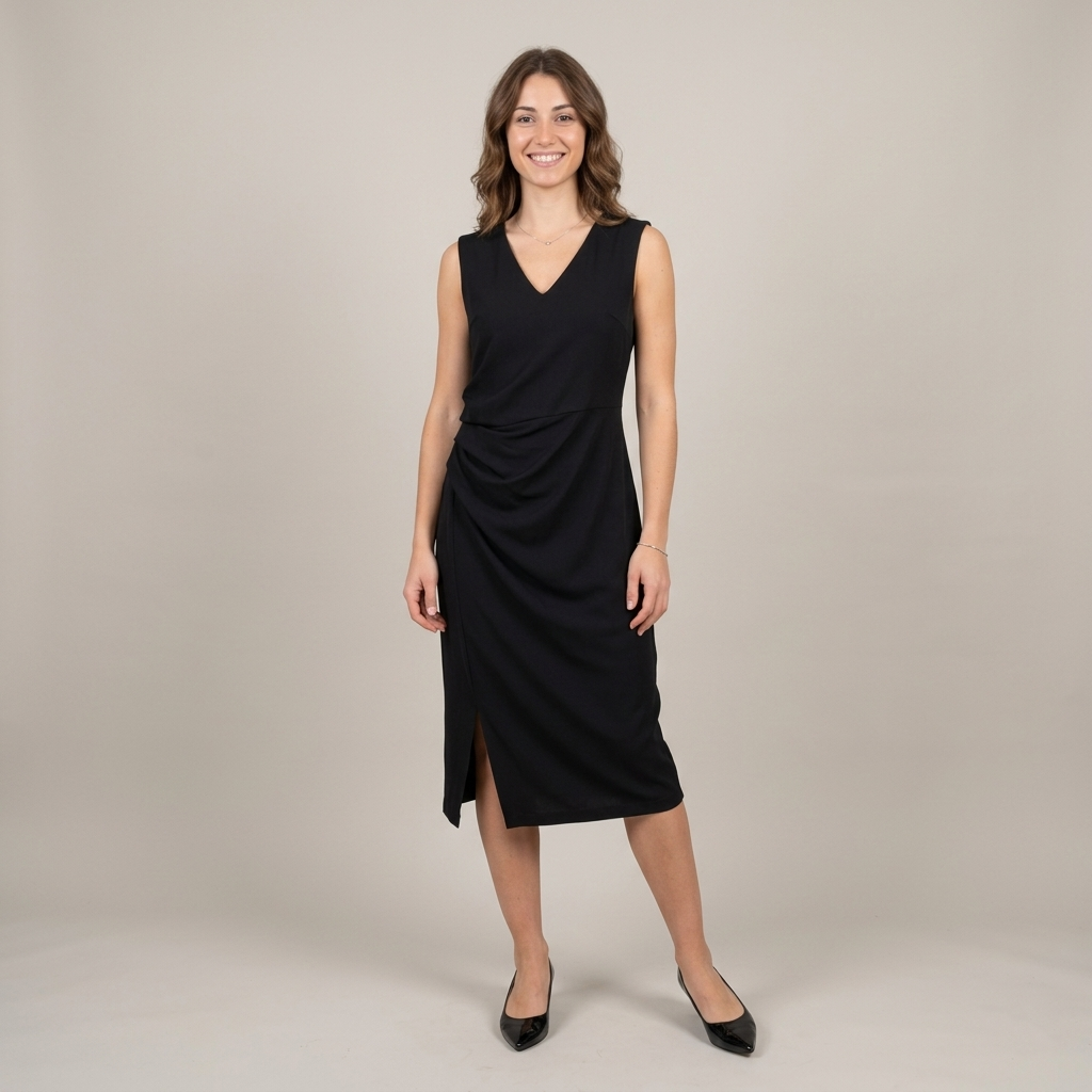 Vestito longuette drappeggio 007 - MAYA
