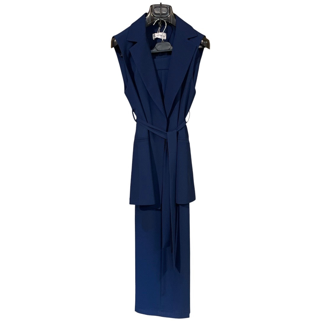 Tailleur smanicato tessuto tecnico 04635 - ELENA CASALI