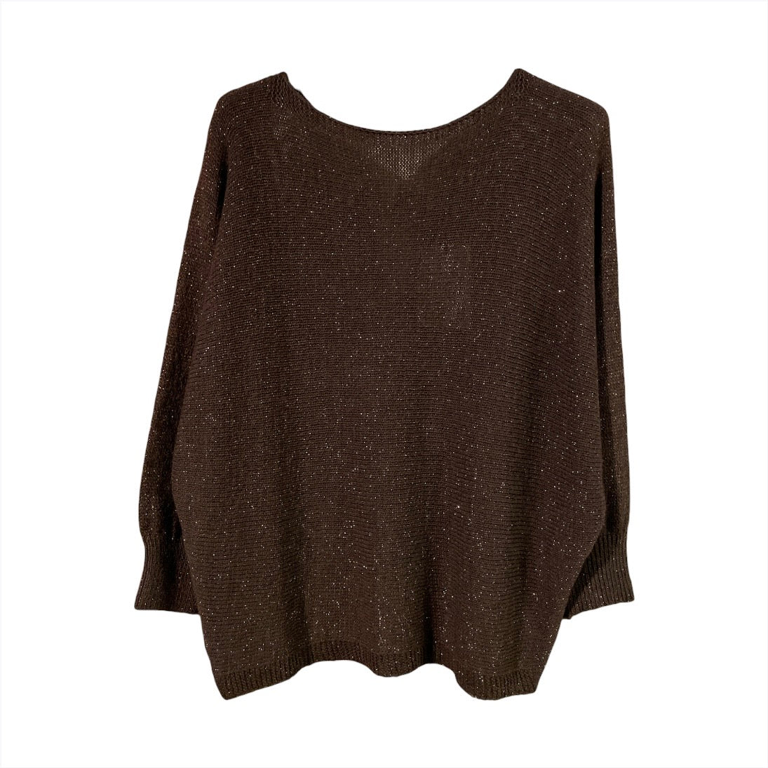 Maglia donna inserti lurex e fiocco 9086
