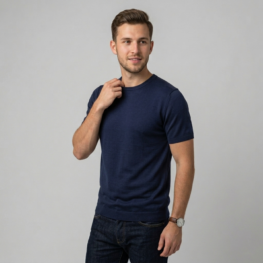 Maglia maniche corte in filo MTL699 - GALERIE