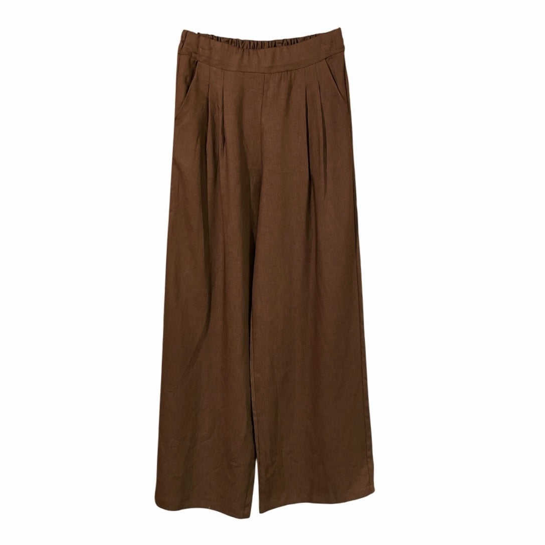 Pantalone donna palazzo misto lino 04D288 - EXTYN