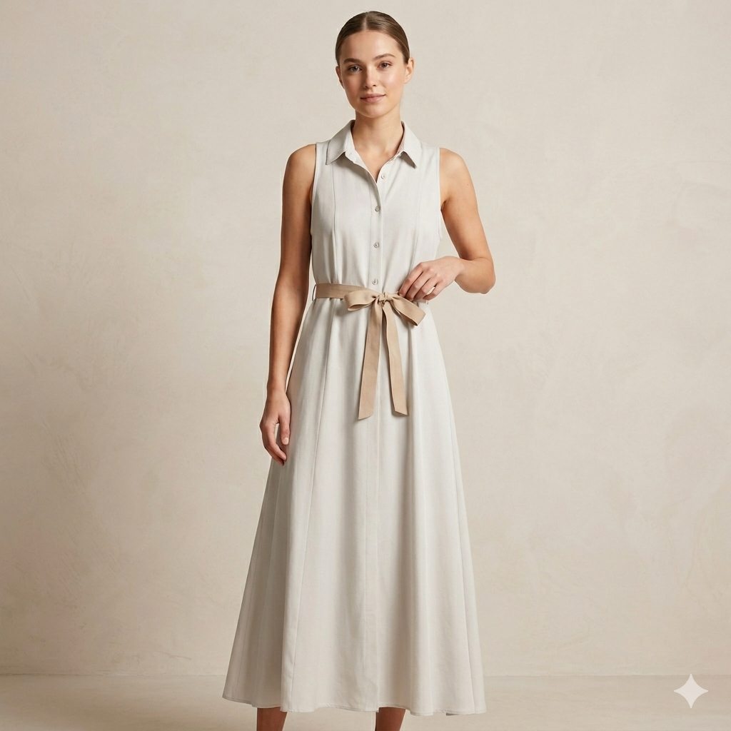 Vestito chemisier in viscosa 06D366 - EXTYN