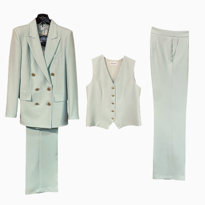 Tailleur donna tre pezzi bottoni dorati U14605 - ELENA CASALI