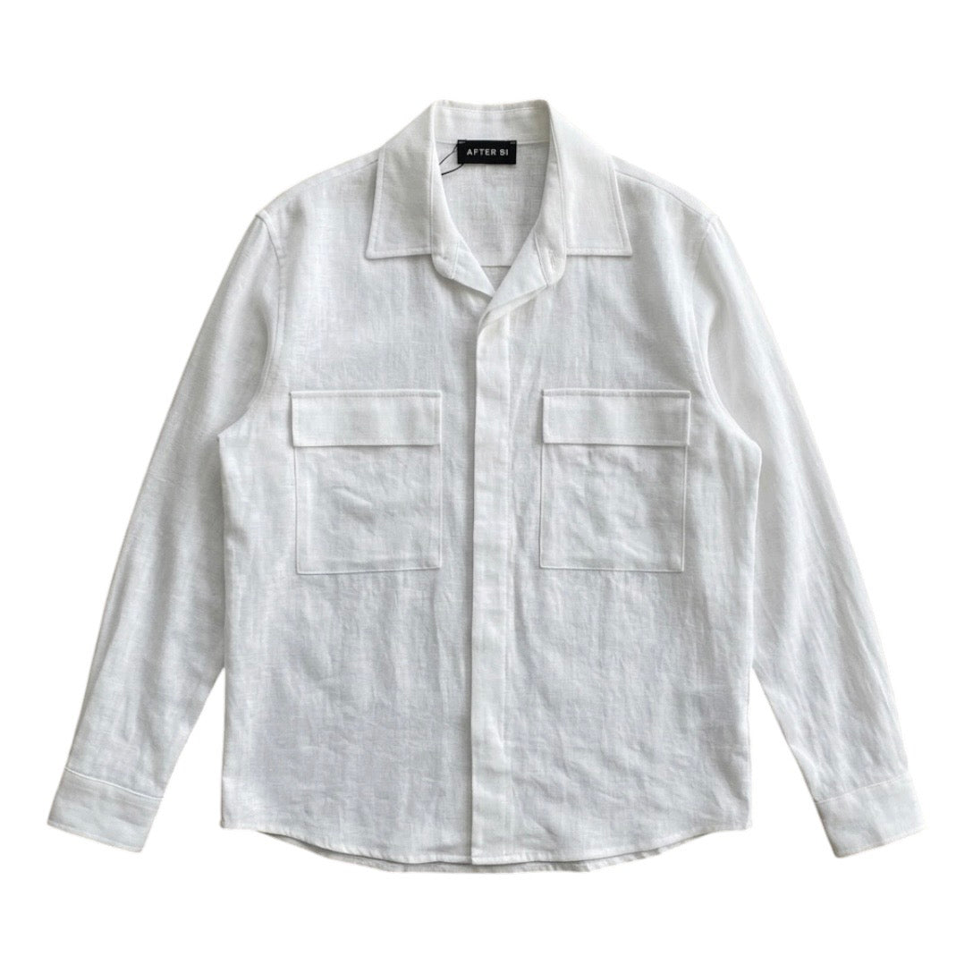 Camicia uomo modello overshirt in lino 856