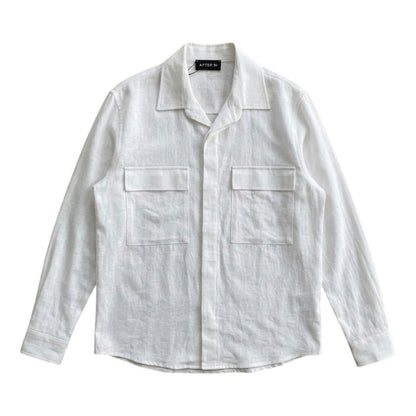 Camicia uomo modello overshirt in lino 856