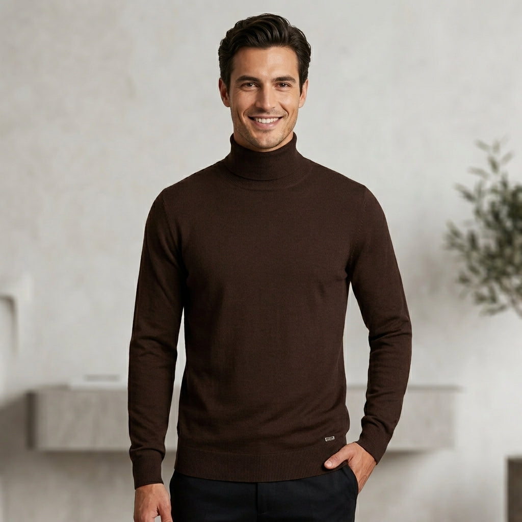 Maglia uomo basic collo alto viscosa silk touch MK20015 - MARKUP