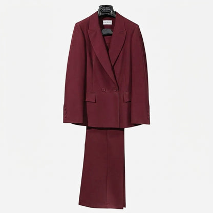 Tailleur donna doppio petto pantalone a zampa 04503/Z - ELENA CASALI