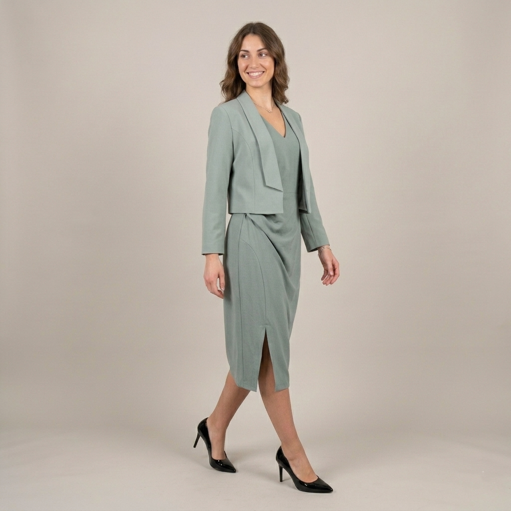 Vestito longuette drappeggio 007 - MAYA