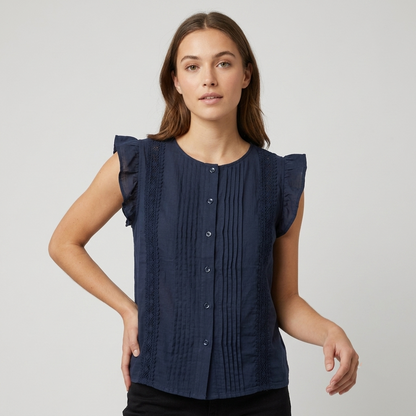 Camicia inserti in pizzo 28D364 - EXTYN