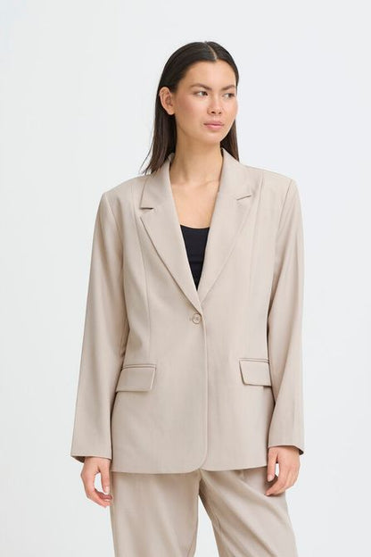 Giacca lunga modello blazer IHFAVALONGBL - ICHI