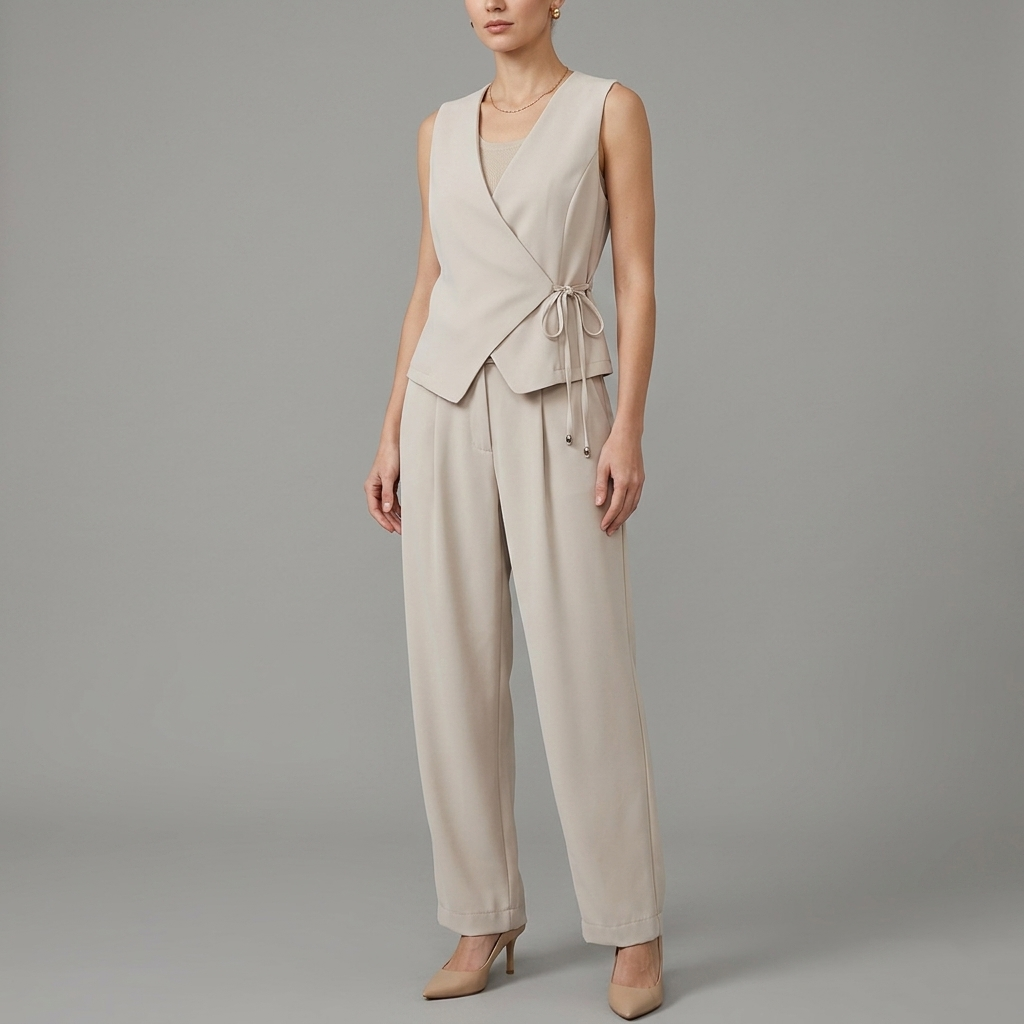Coordinato con gilet incrocio 3484 - FRANZESE
