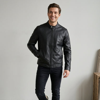 Giubbino uomo biker in ecopelle UR9140004 - URBAN RING