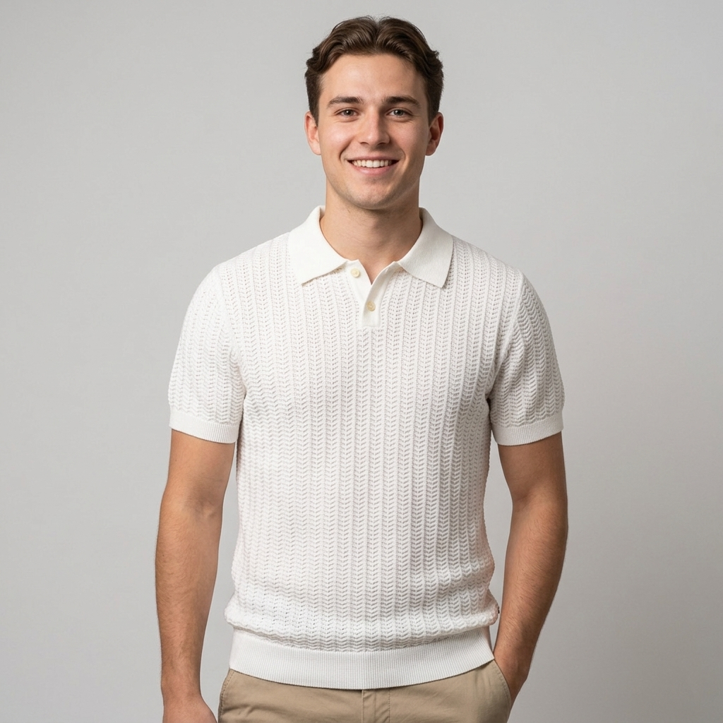 Polo uomo in cotone lavorato MM906 - GALERIE