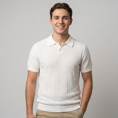 Polo uomo in cotone lavorato MM906 - GALERIE