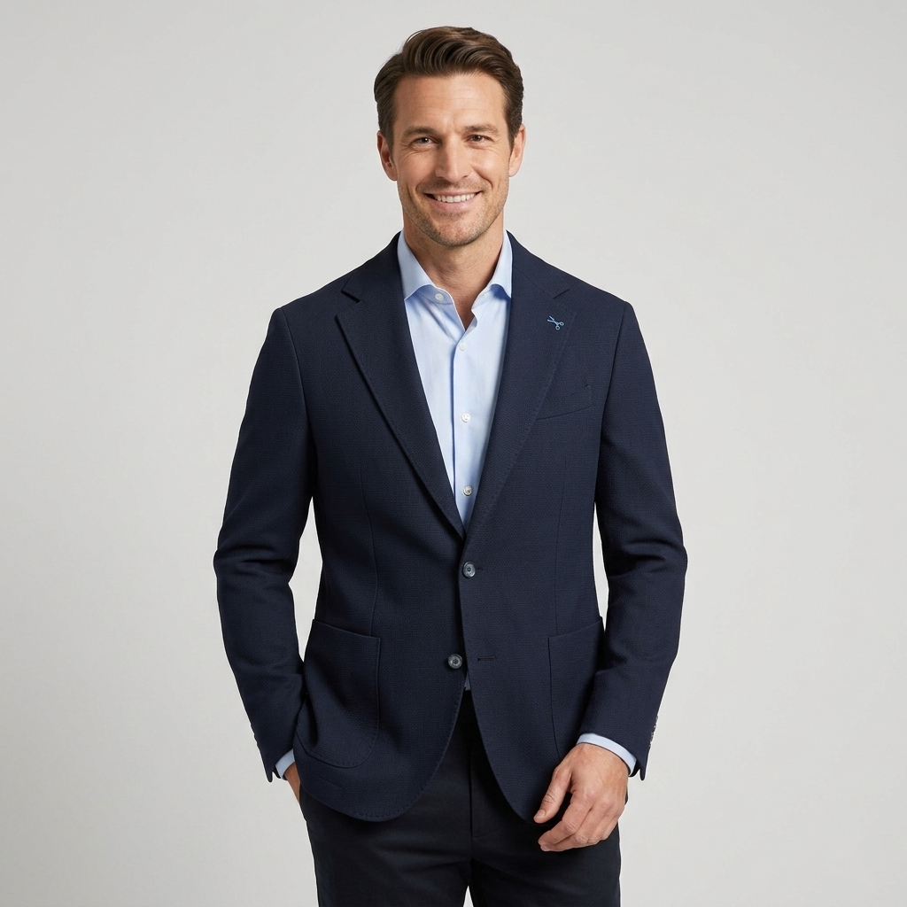 Giacca uomo slim fit tessuto lavorato CARMELO
