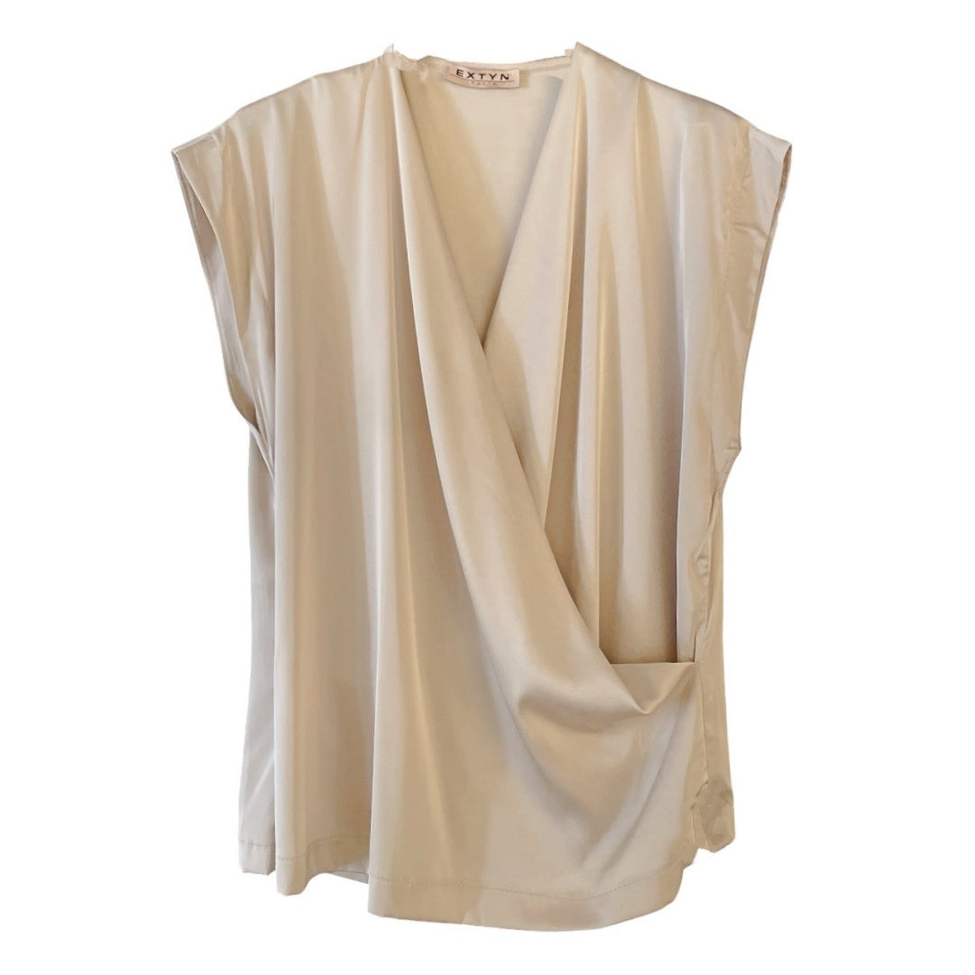 Top in raso scollo incrocio 28D179 - EXTYN