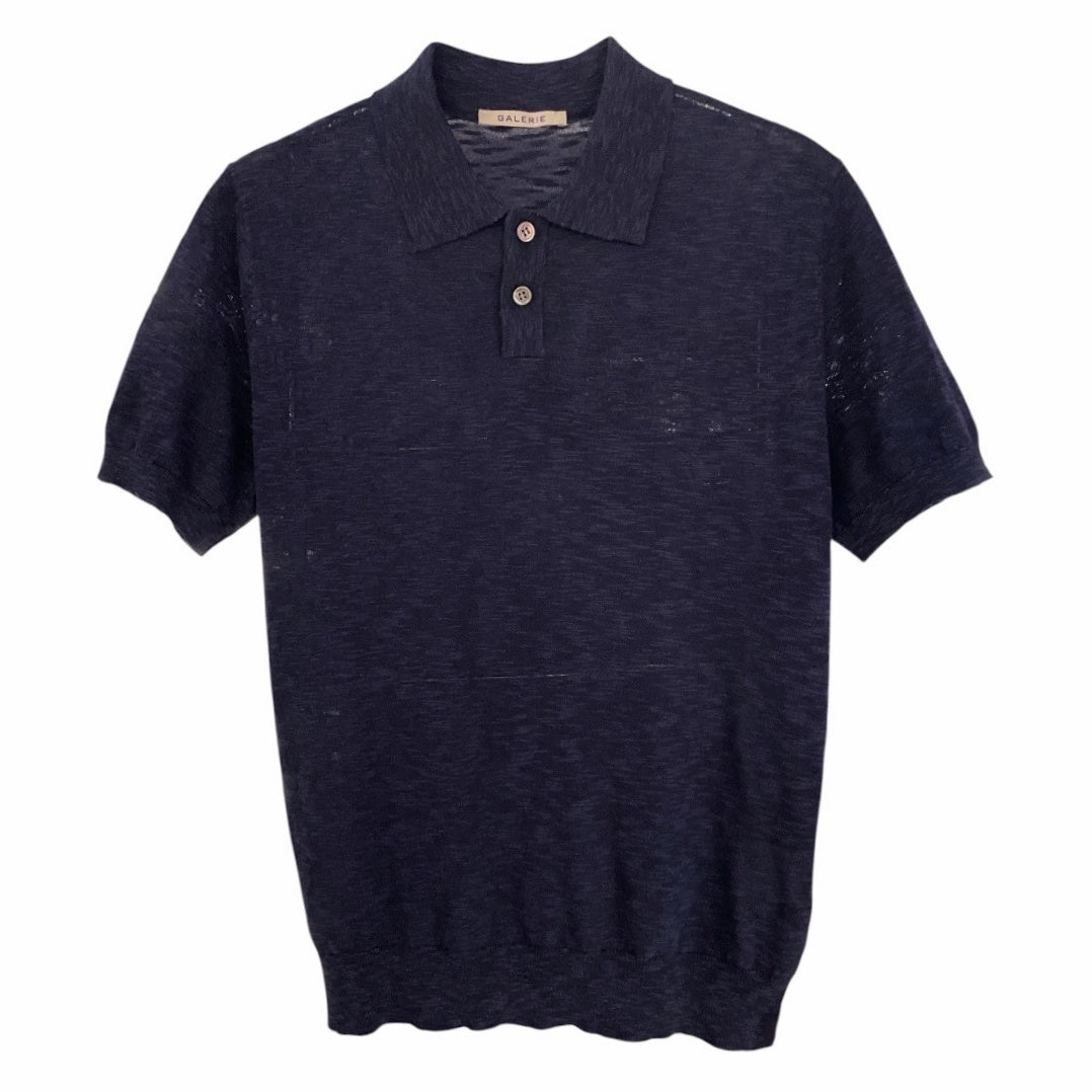 Polo uomo in cotone effetto fiammato MPL924 - GALERIE