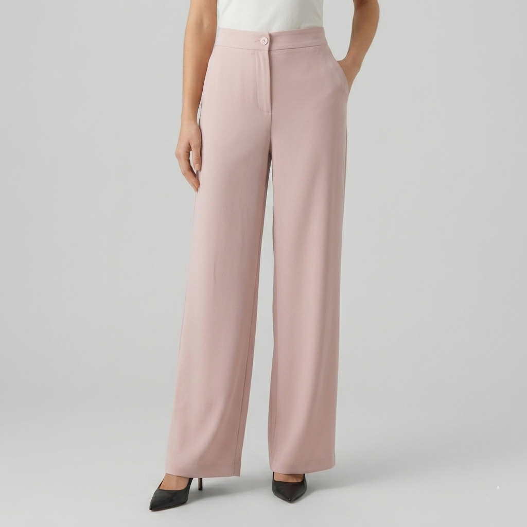 Pantalone donna palazzo tessuto fluido 02901 - ELENA CASALI