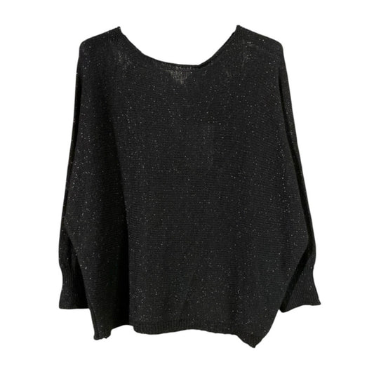 Maglia donna inserti lurex e fiocco 9086