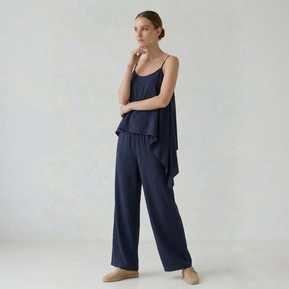 Pantalone palazzo viscosa silk touch 04D261 - EXTYN