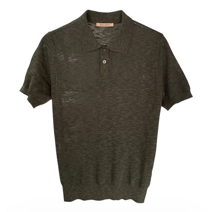 Polo uomo in cotone effetto fiammato MPL924 - GALERIE