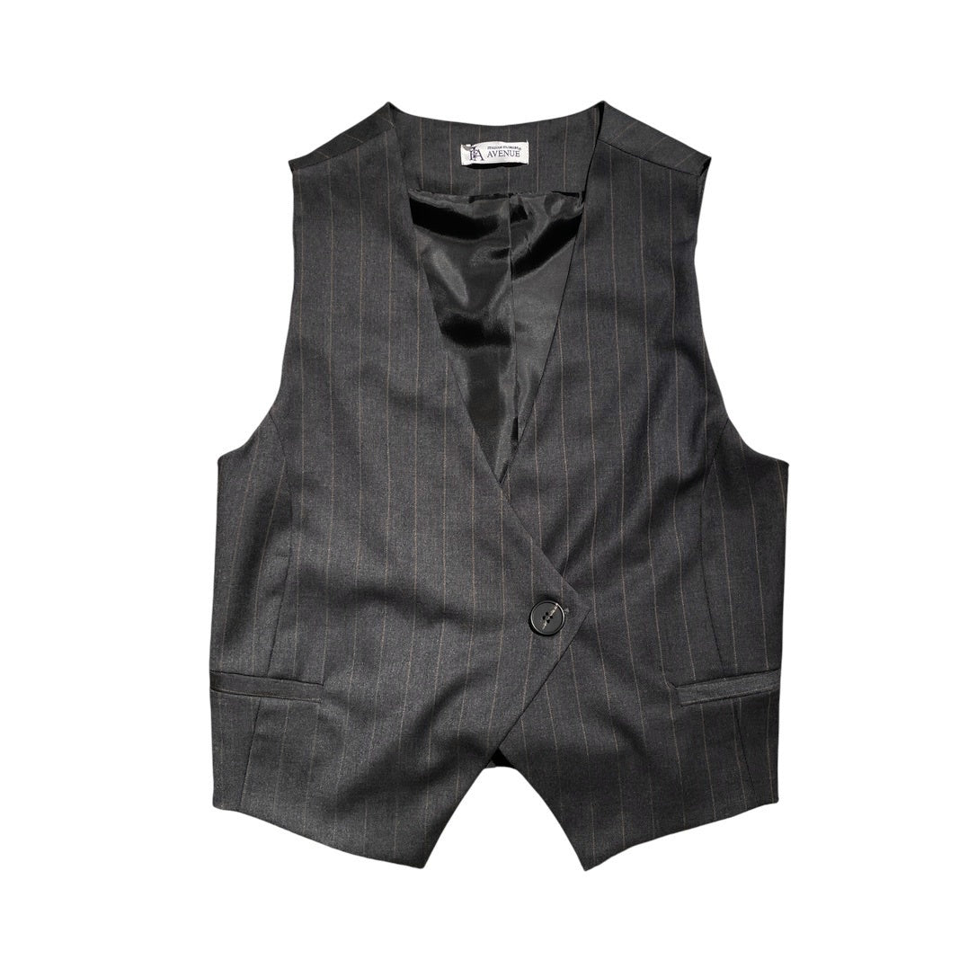 Gilet modello panciotto motivo gessato B98400C - AVENUE