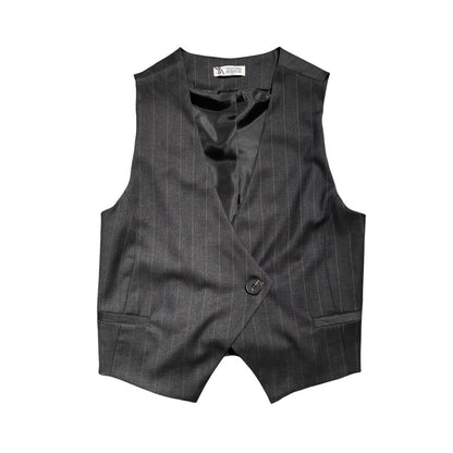 Gilet modello panciotto motivo gessato B98400C - AVENUE
