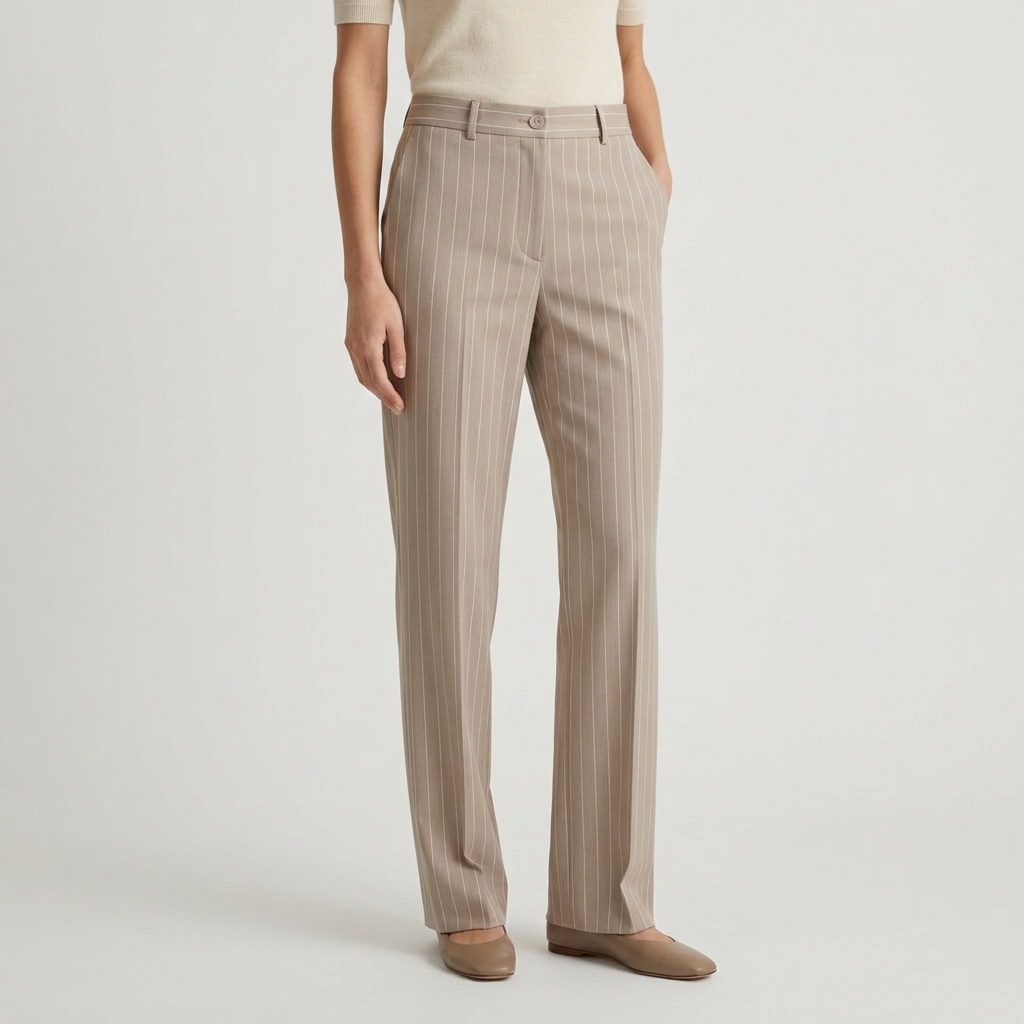 Pantalone gessato modello palazzo 02902 - ELENA CASALI