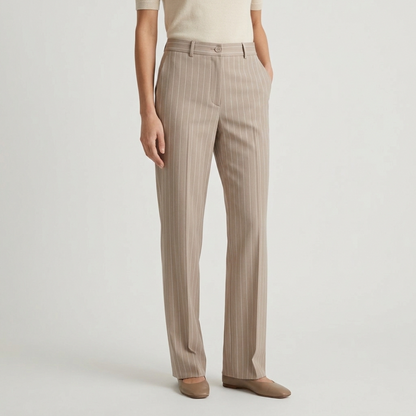 Pantalone gessato modello palazzo 02902 - ELENA CASALI