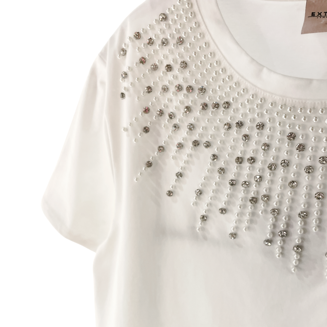 T-shirt cotone con applicazioni 15D170 - EXTYN