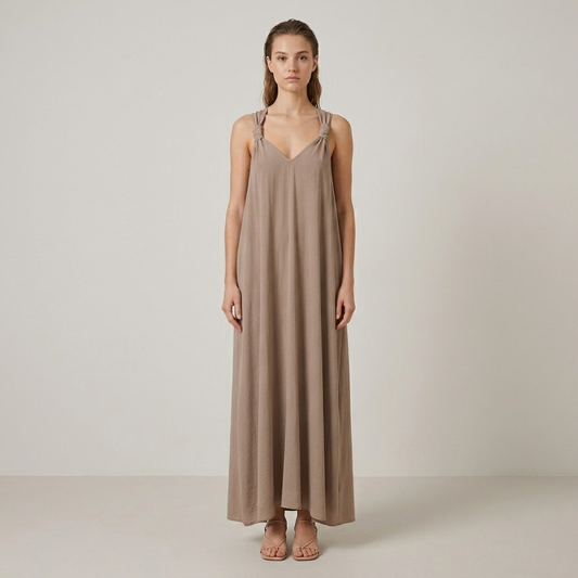 Vestito lungo tunica in viscosa 06D372 - EXTYN