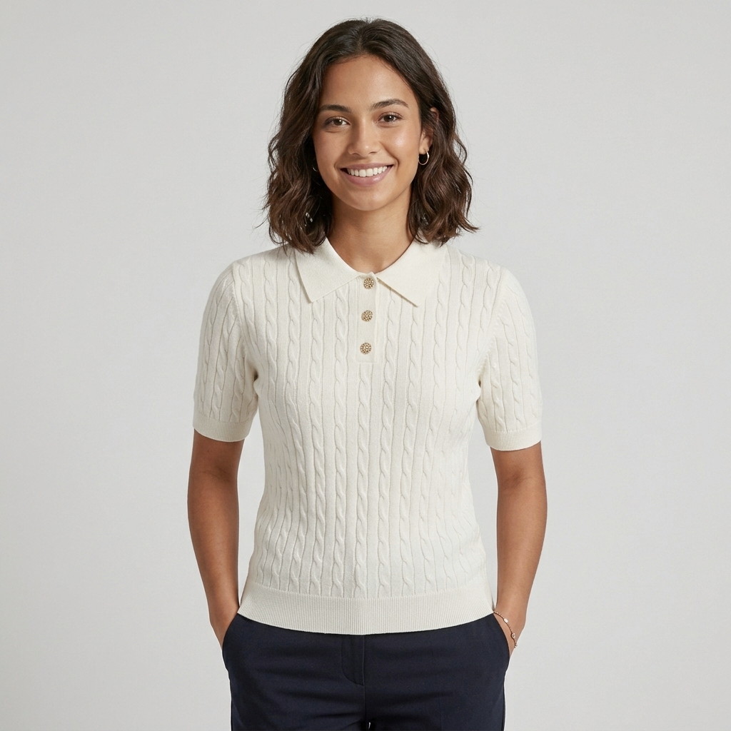 Maglia modello polo trecce MAG259 - FRANZESE