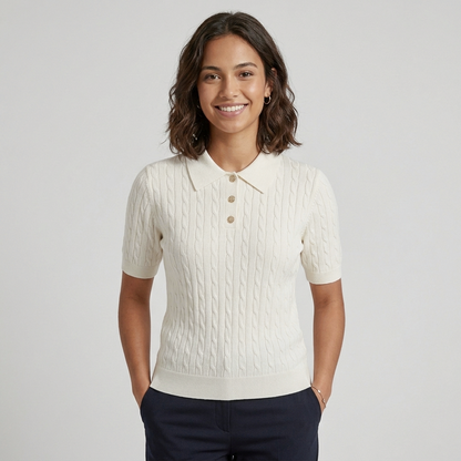 Maglia modello polo trecce MAG259 - FRANZESE