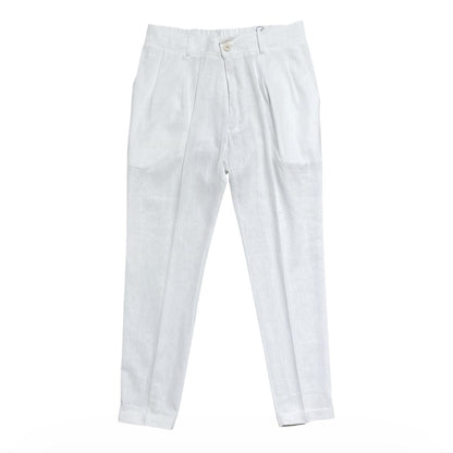 Pantalone uomo straight fit in lino 859