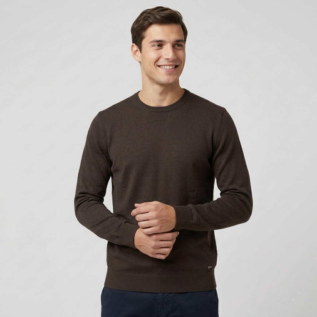 Maglia girocollo in cotone MK10001 - MARKUP