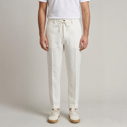Pantalaccio tessuto goffrato lino e viscosa ISCHIA-LINOZERO
