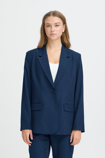 Giacca lunga modello blazer IHFAVALONGBL - ICHI