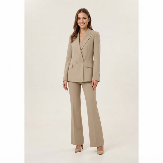 Tailleur donna doppio petto pantalone a zampa 04503/Z - ELENA CASALI