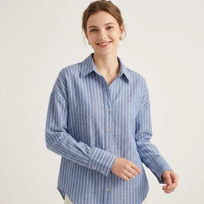 Camicia donna oversize in puro lino NELEB - VOG