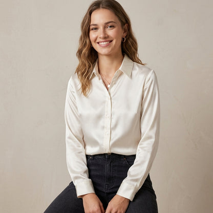 Camicia donna in raso lucido B98203  - AVENUE
