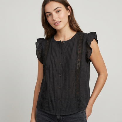 Camicia inserti in pizzo 28D364 - EXTYN