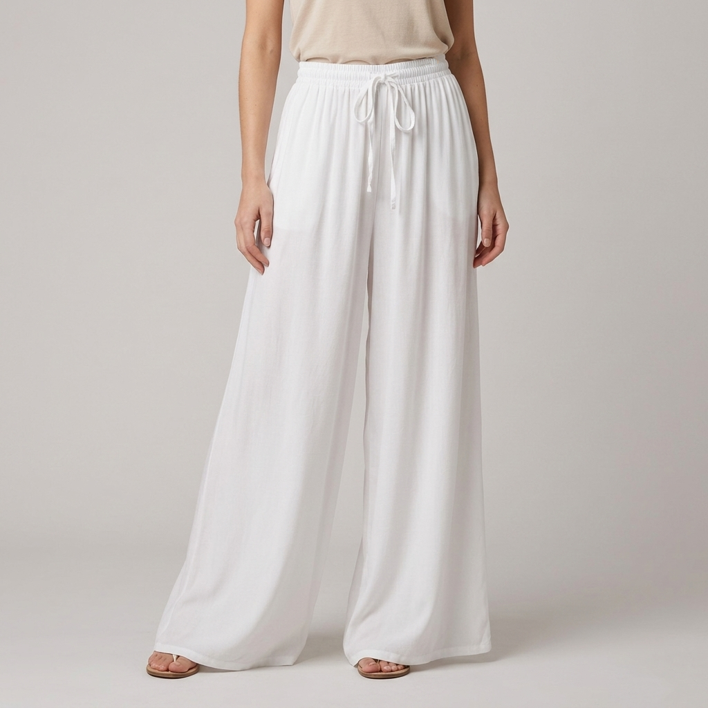 Pantalone ampio in viscosa 04D356 - EXTYN
