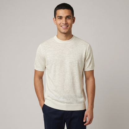 Maglia uomo filo di cotone fiammato MM923 - GALERIE