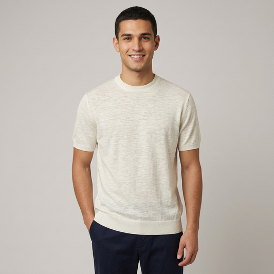 Maglia uomo filo di cotone fiammato MM923 - GALERIE