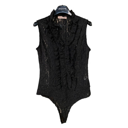 Top in pizzo con rouches 16D278 - EXTYN
