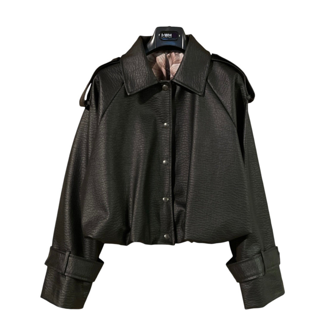 Giubbino donna ecopelle modello crop 26280
