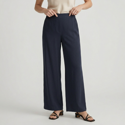 Pantalone palazzo viscosa silk touch 04D261 - EXTYN