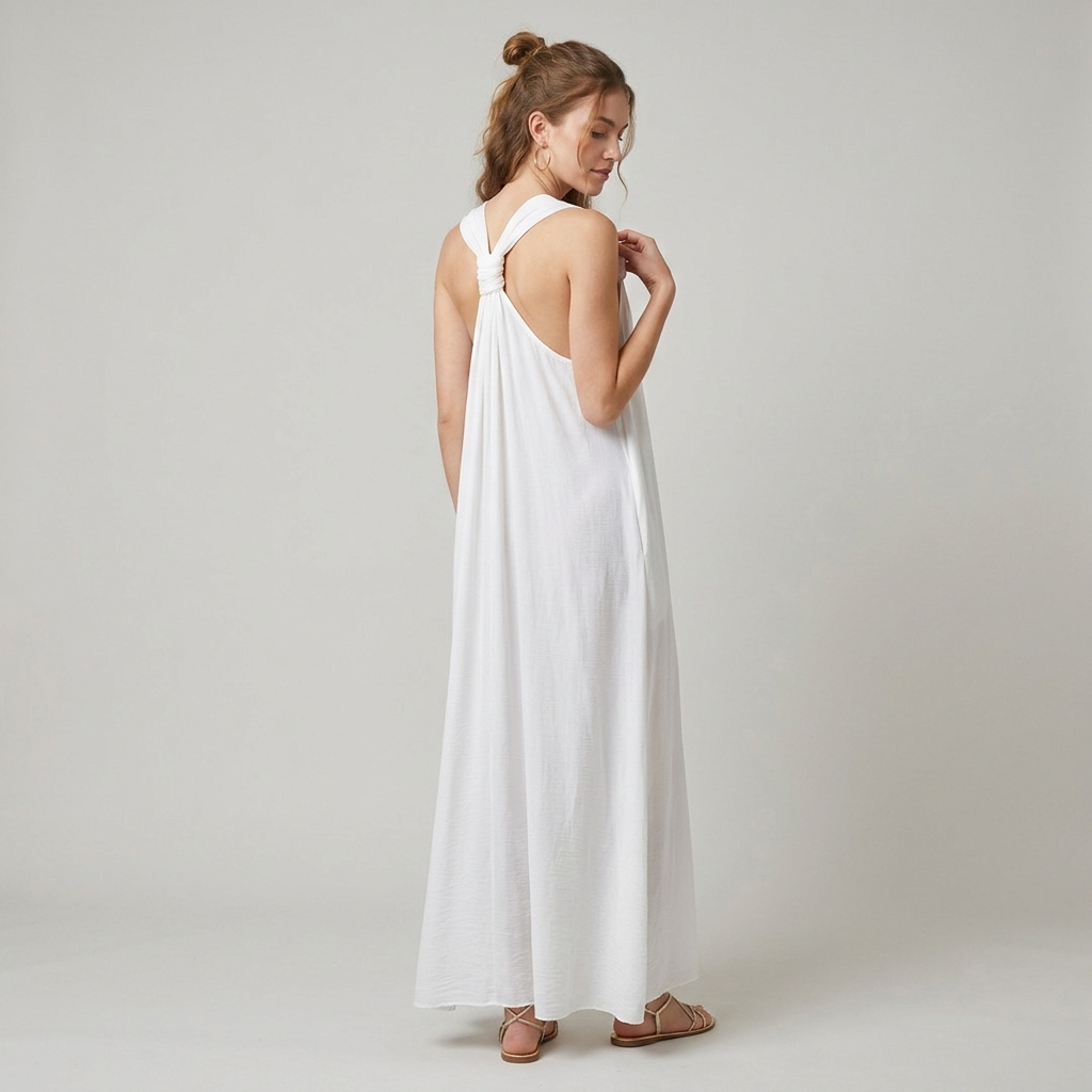 Vestito lungo tunica in viscosa 06D372 - EXTYN