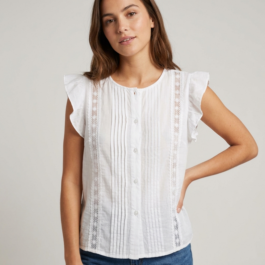 Camicia inserti in pizzo 28D364 - EXTYN